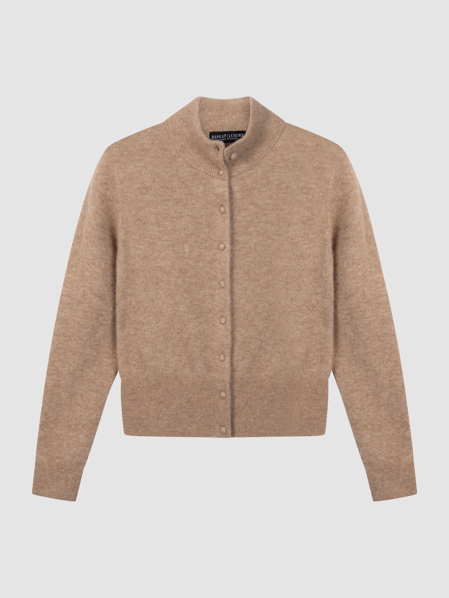 Gilet en maille de cachemire et soie Repeat - Fauve