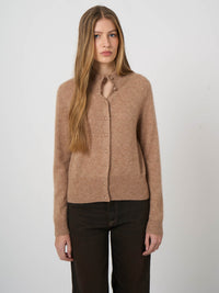 Gilet en maille de cachemire et soie Repeat - Fauve
