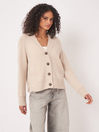 Repeat Wool-Cashmere Buttoned Cardigan