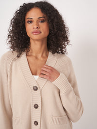 Repeat Wool-Cashmere Buttoned Cardigan