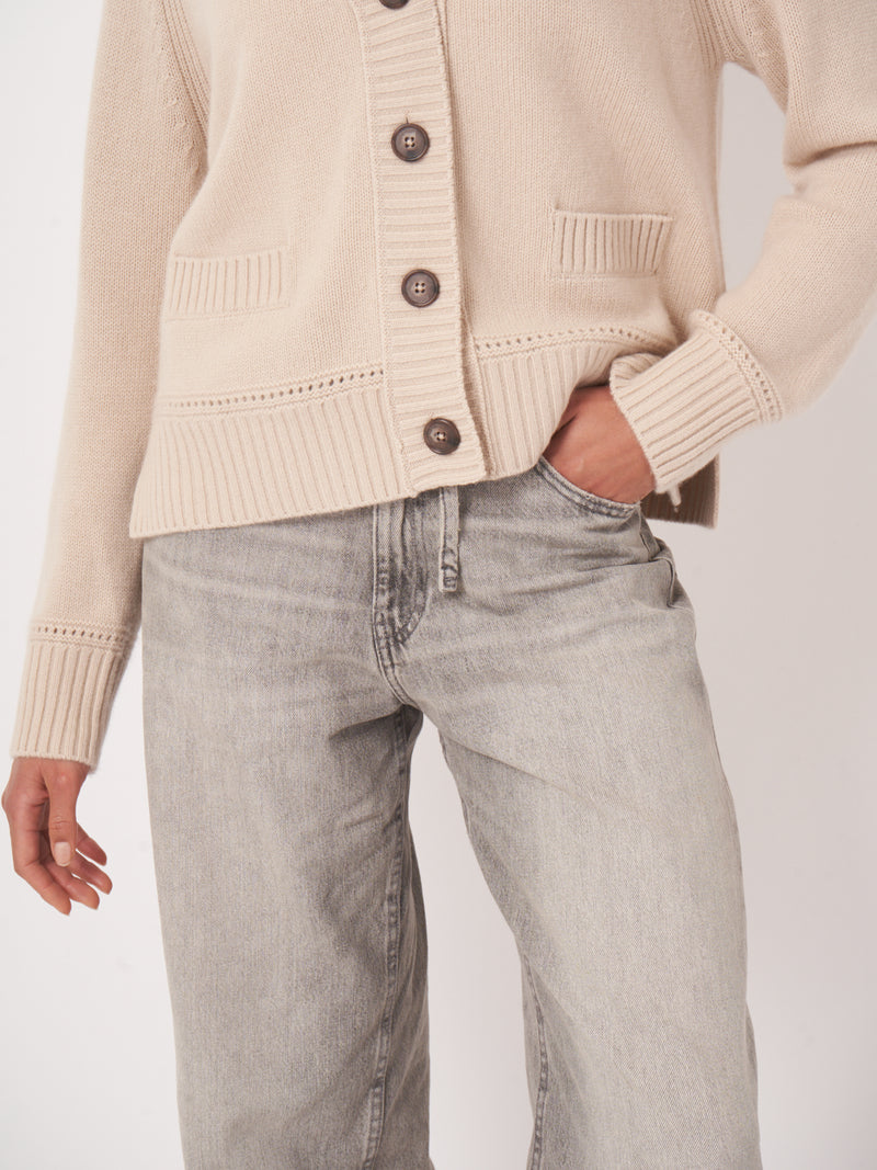 Repeat Wool-Cashmere Buttoned Cardigan