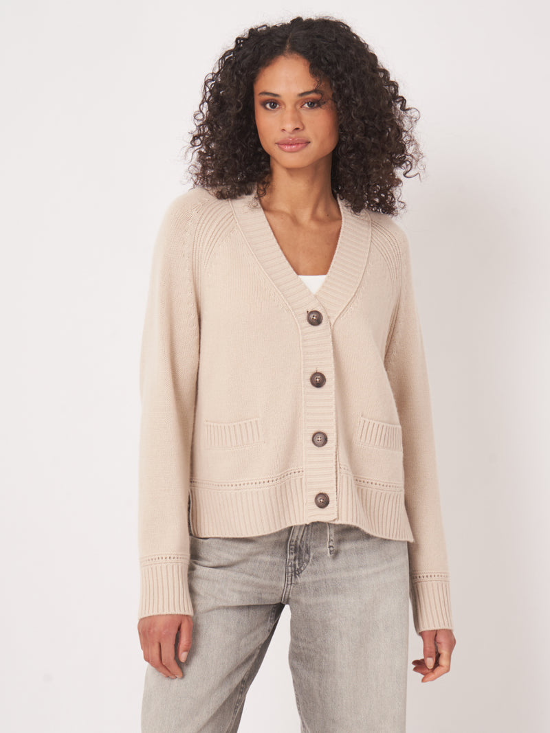 Repeat Wool-Cashmere Buttoned Cardigan