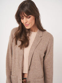 Repeat 200294-1723 cardigan en maille de laine et cachemire Sable