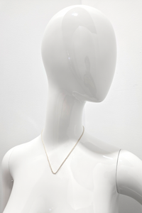 Tres Chic Silver Mesh Chain Necklace
