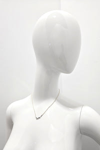 Tres Chic Silver Mesh Chain Necklace