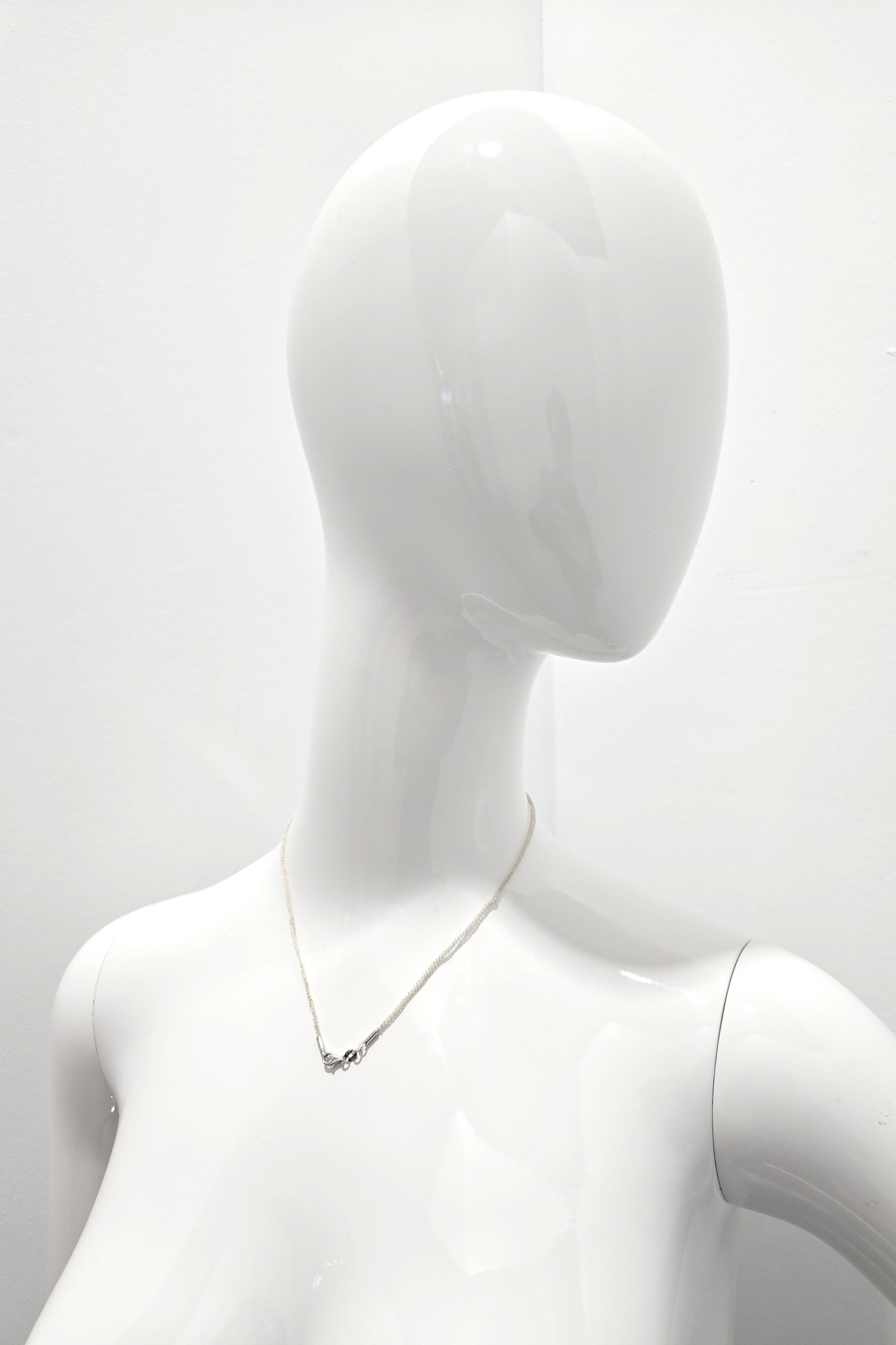 Tres Chic Silver Mesh Chain Necklace