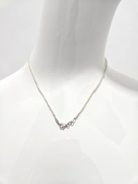 Tres Chic Silver Mesh Chain Necklace