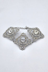 Tres Chic 3 Star Crystal-Silver Bracelet