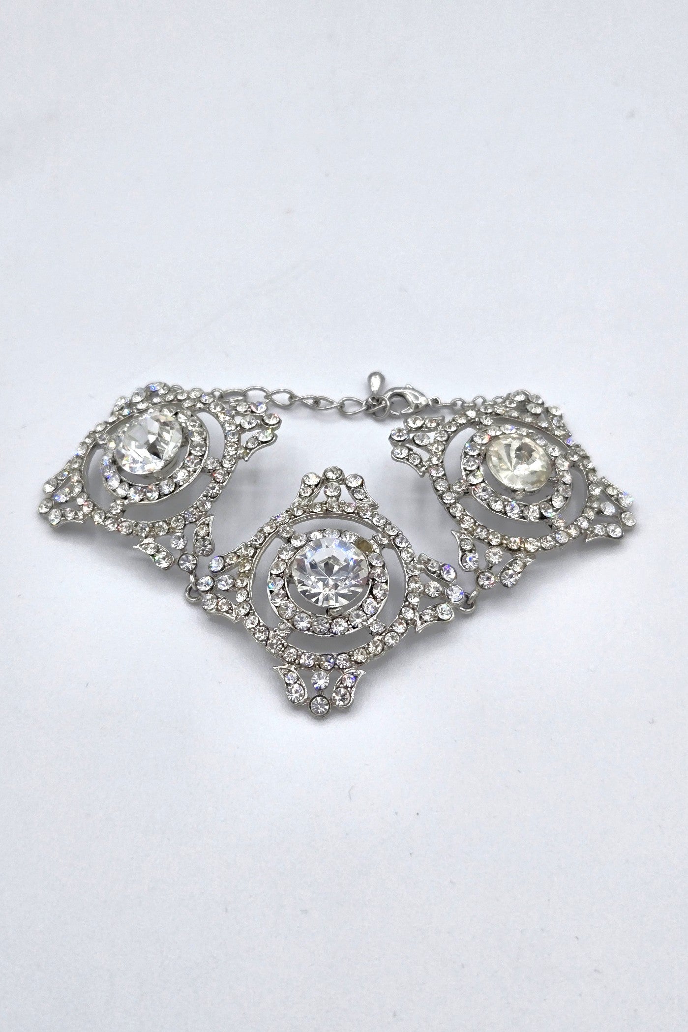 Tres Chic 3 Star Crystal-Silver Bracelet
