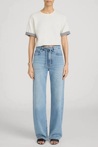 Frame The Off Duty Drawstring Bow Jeans Afterglow