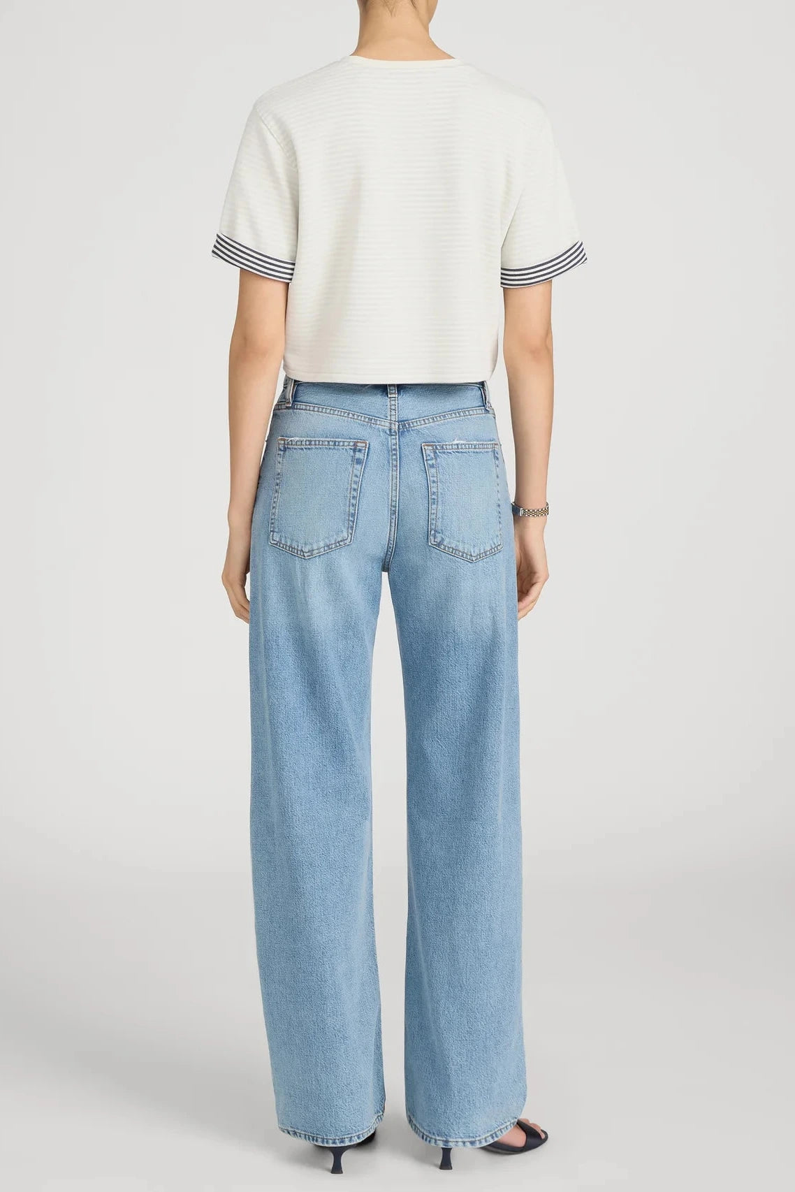 Frame The Off Duty Drawstring Bow Jeans Afterglow