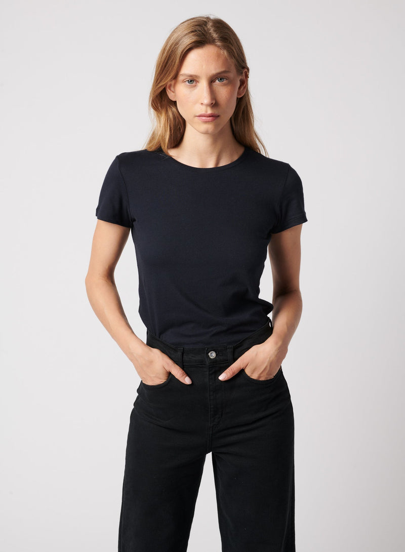 Majestic Soft Touch Short Sleeve Crewneck T-Shirt Marine