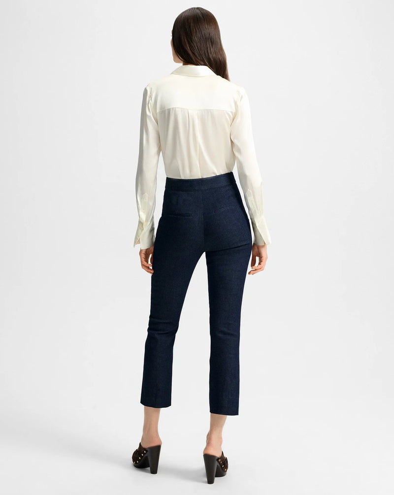 Veronica Beard Monique Silk Button-Down Shirt