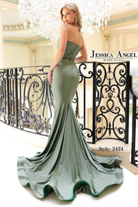 Jessica Angel Ruched Cowl Neckline Gown