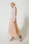 Twinset Pleated Tulle Long Skirt