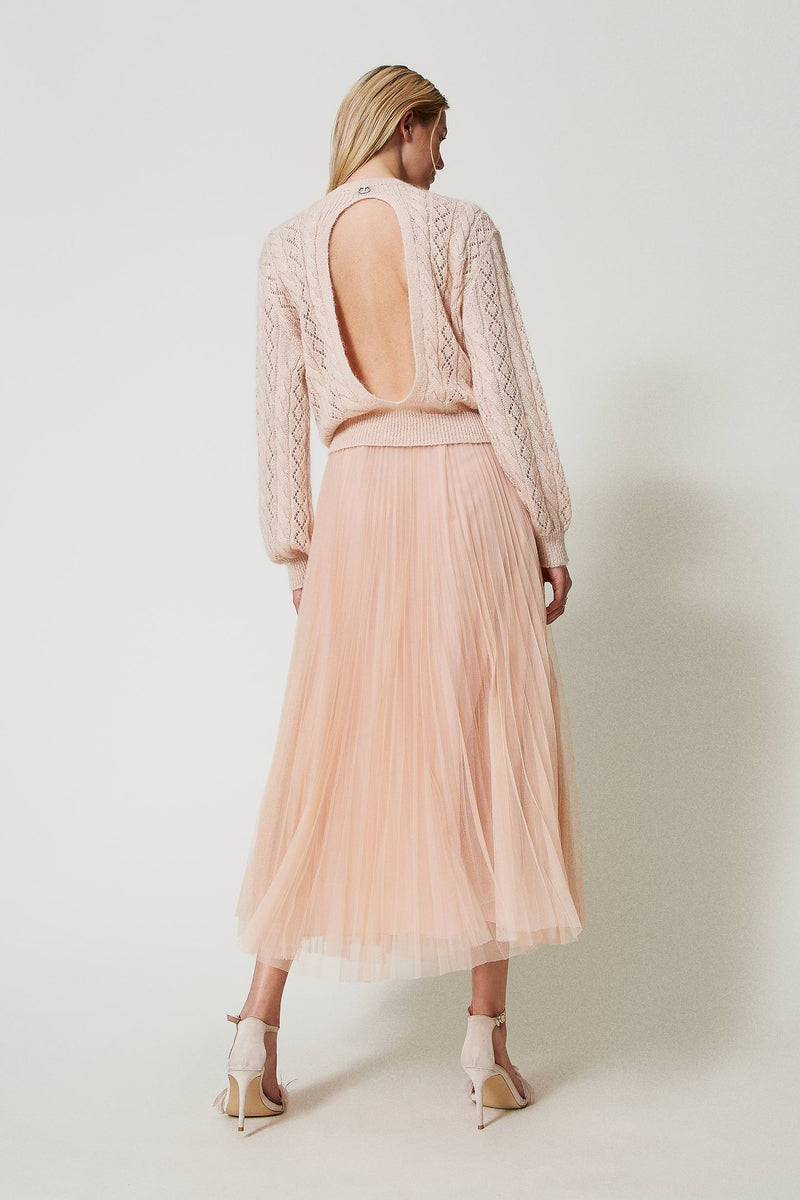 Twinset Pleated Tulle Long Skirt