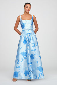 La Petite Robe de Chloe Gown Floral Aqua