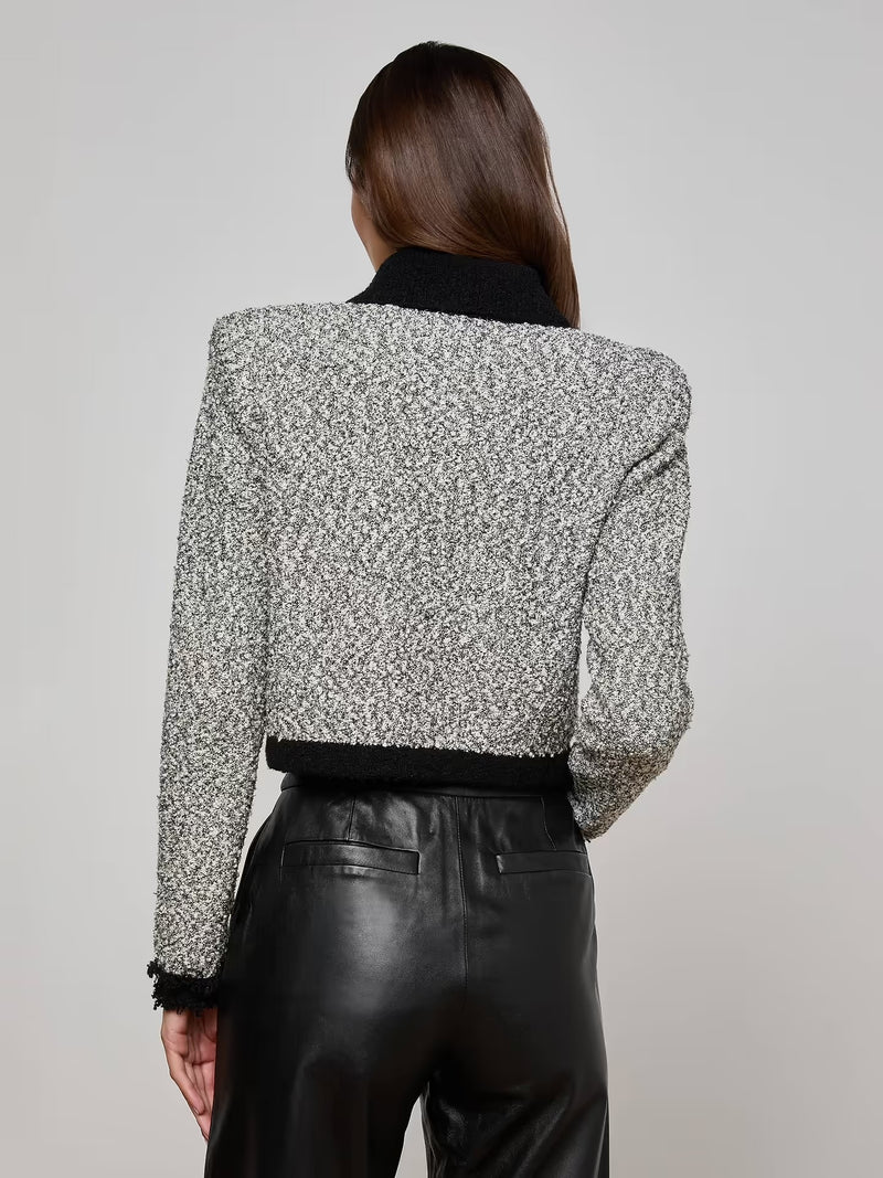 L’Agence Arielle Collared Cropped Jacket