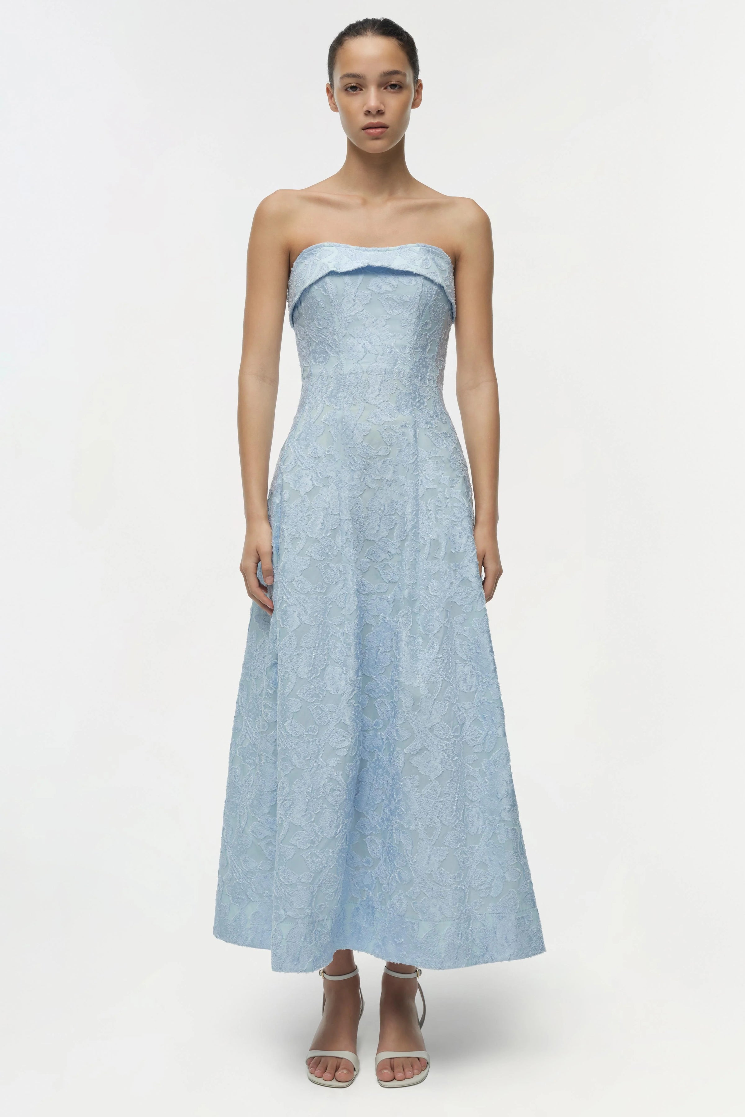Robe mi-longue en jacquard Simkhai Valeria