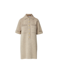 Veronica Beard Madden Merino Wool Mini Shirtdress