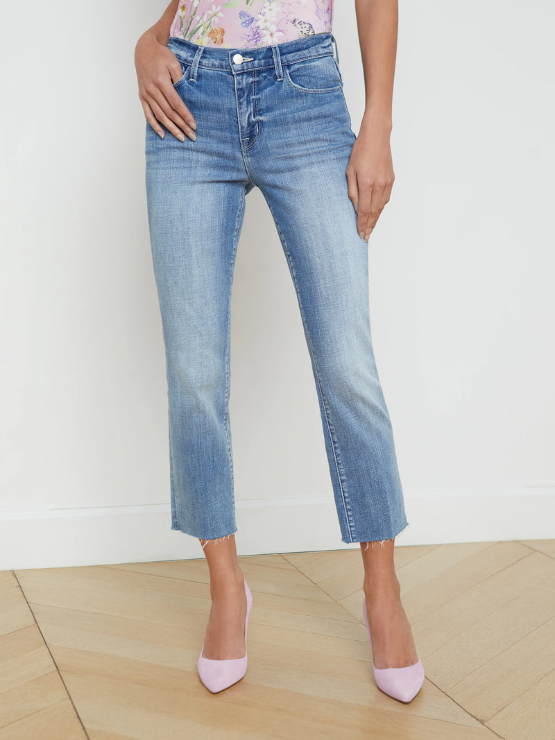 L'Agence Sada Slim-Leg Cropped Jean