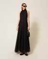Twinset Long plumetis tulle dress