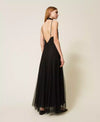 Twinset Long plumetis tulle dress