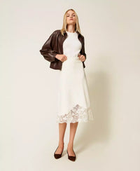 Twinset Lace Detailed Midi Skirt