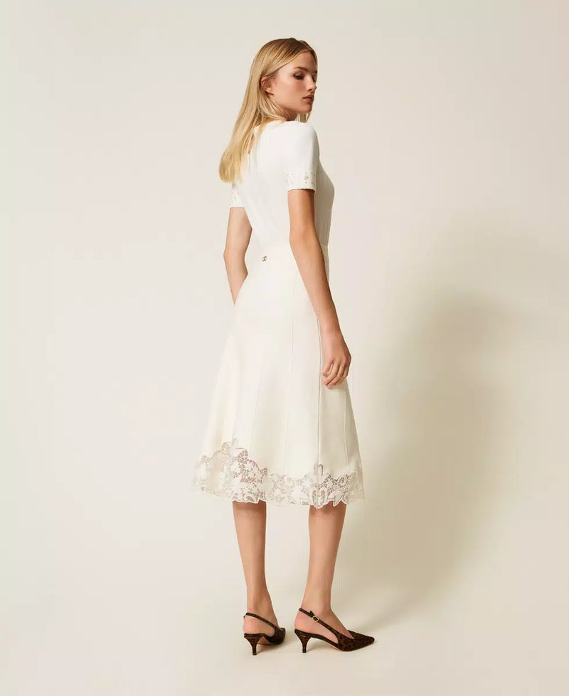 Twinset Lace Detailed Midi Skirt