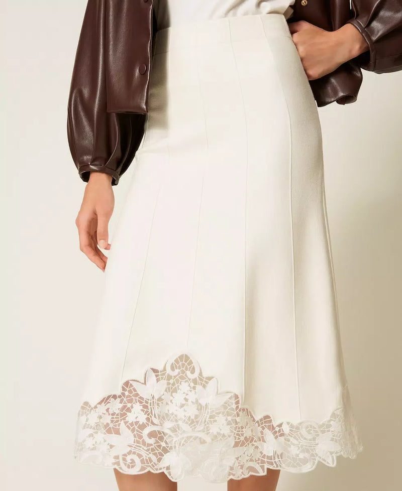 Twinset Lace Detailed Midi Skirt