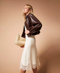 Twinset Lace Detailed Midi Skirt