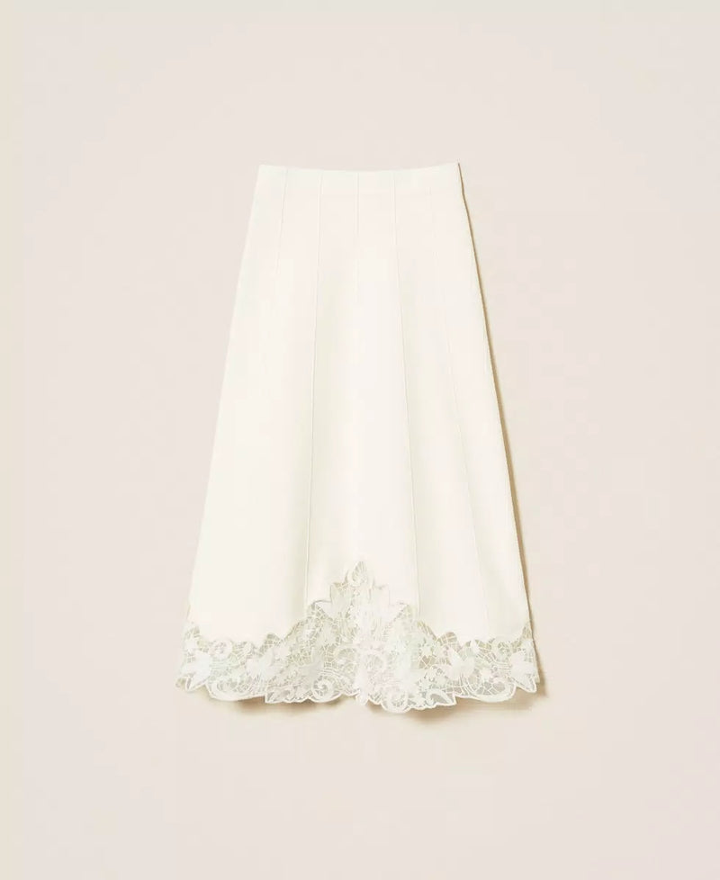 Twinset Lace Detailed Midi Skirt