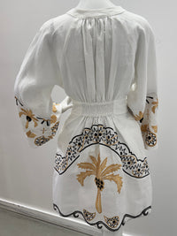 Robe Calyra de Lace the Label Blanc cassé