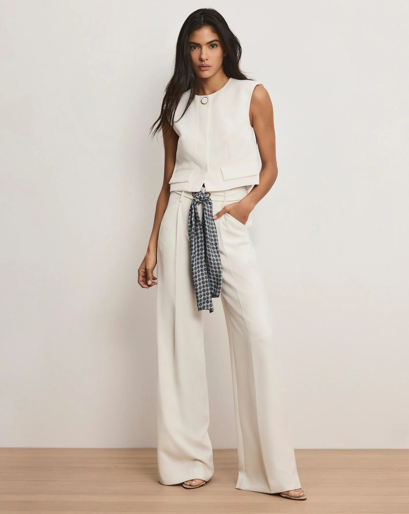 Pantalon large ceinturé Tai Veronica Beard