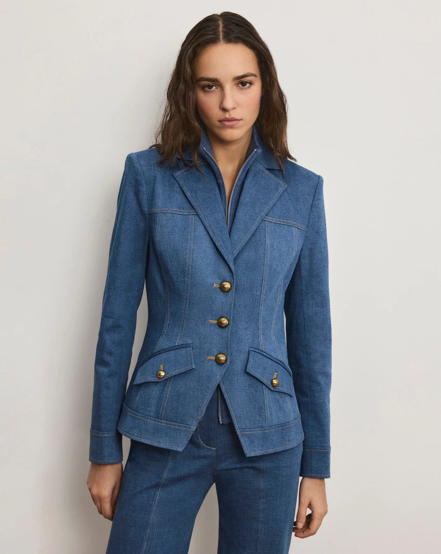 Veronica Beard Randy Denim Dickey Jacket