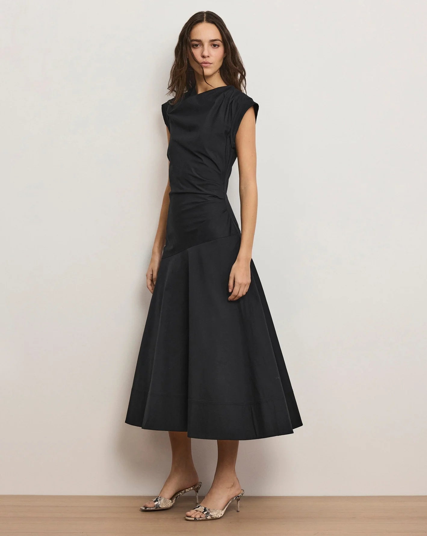 Veronica Beard Lisette Cotton Poplin Midi Dress