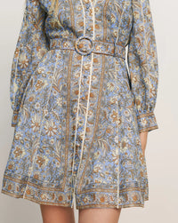 Veronica Beard V-Neck Kumar Blue Jay Multi