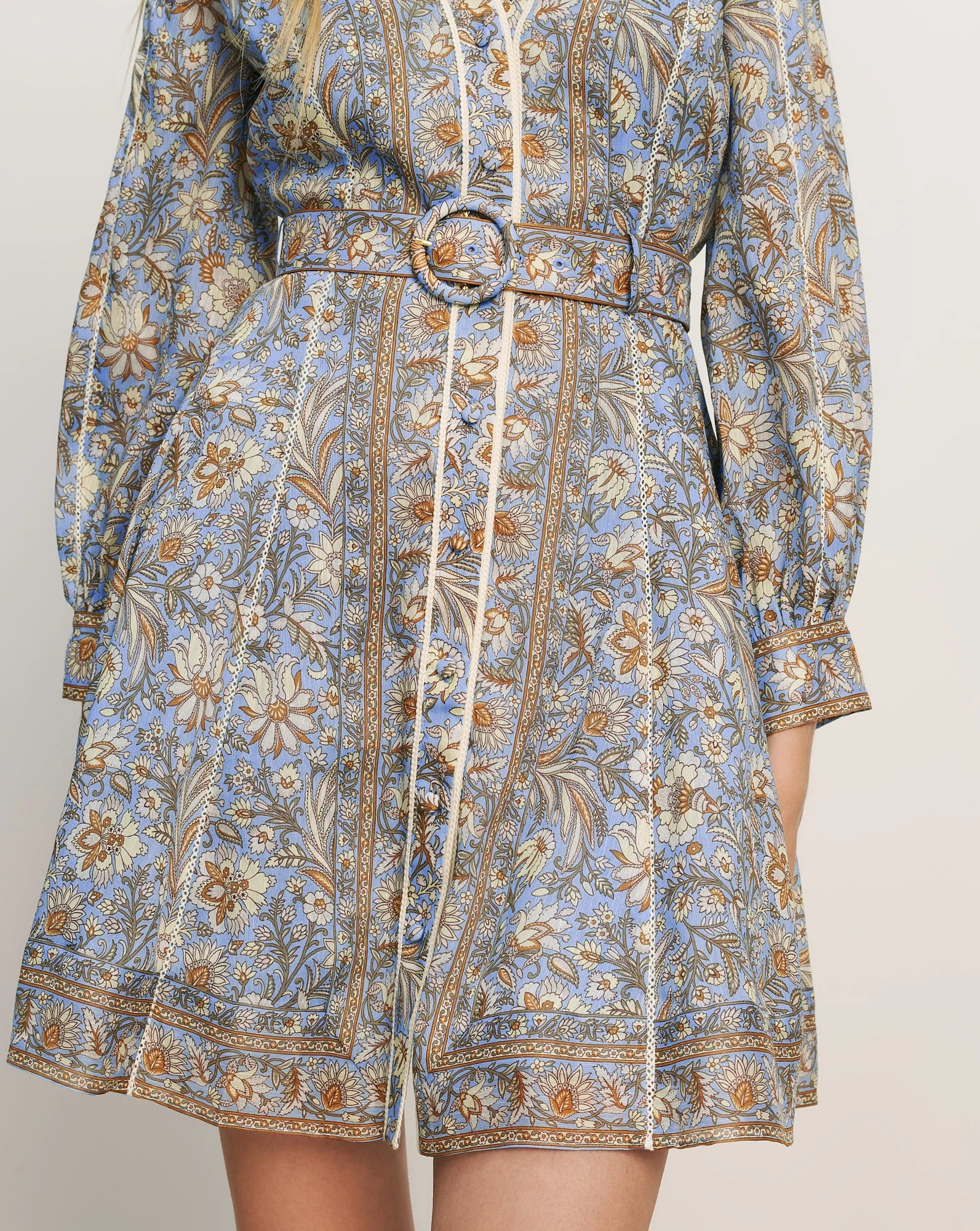 Veronica Beard V-Neck Kumar Blue Jay Multi