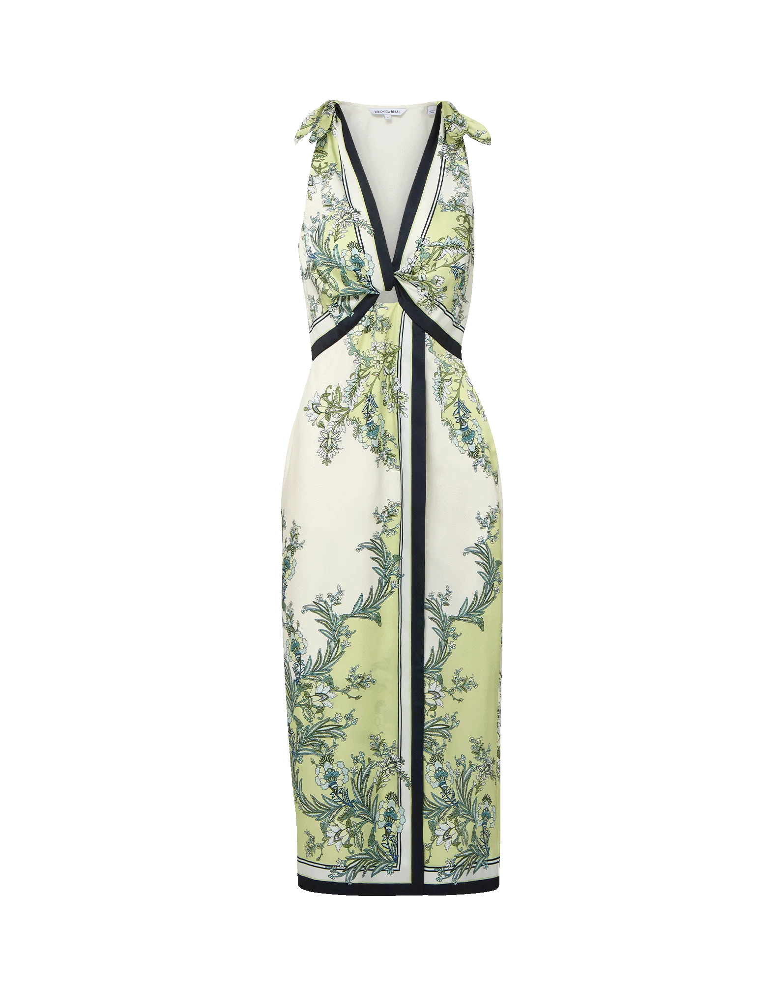 Veronica Beard Kaliza Scarf-Print Midi Dress