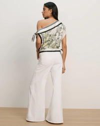 Veronica Beard Tari One-Shoulder Blouse