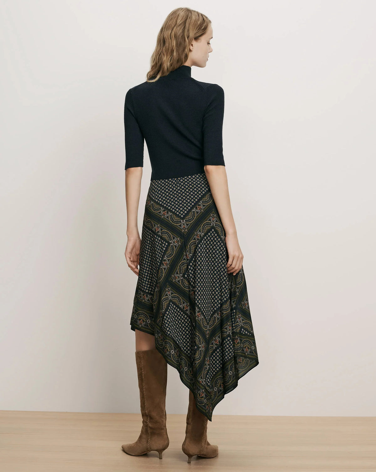 Veronica Beard Hartley Skirt Heritage Navy Multi