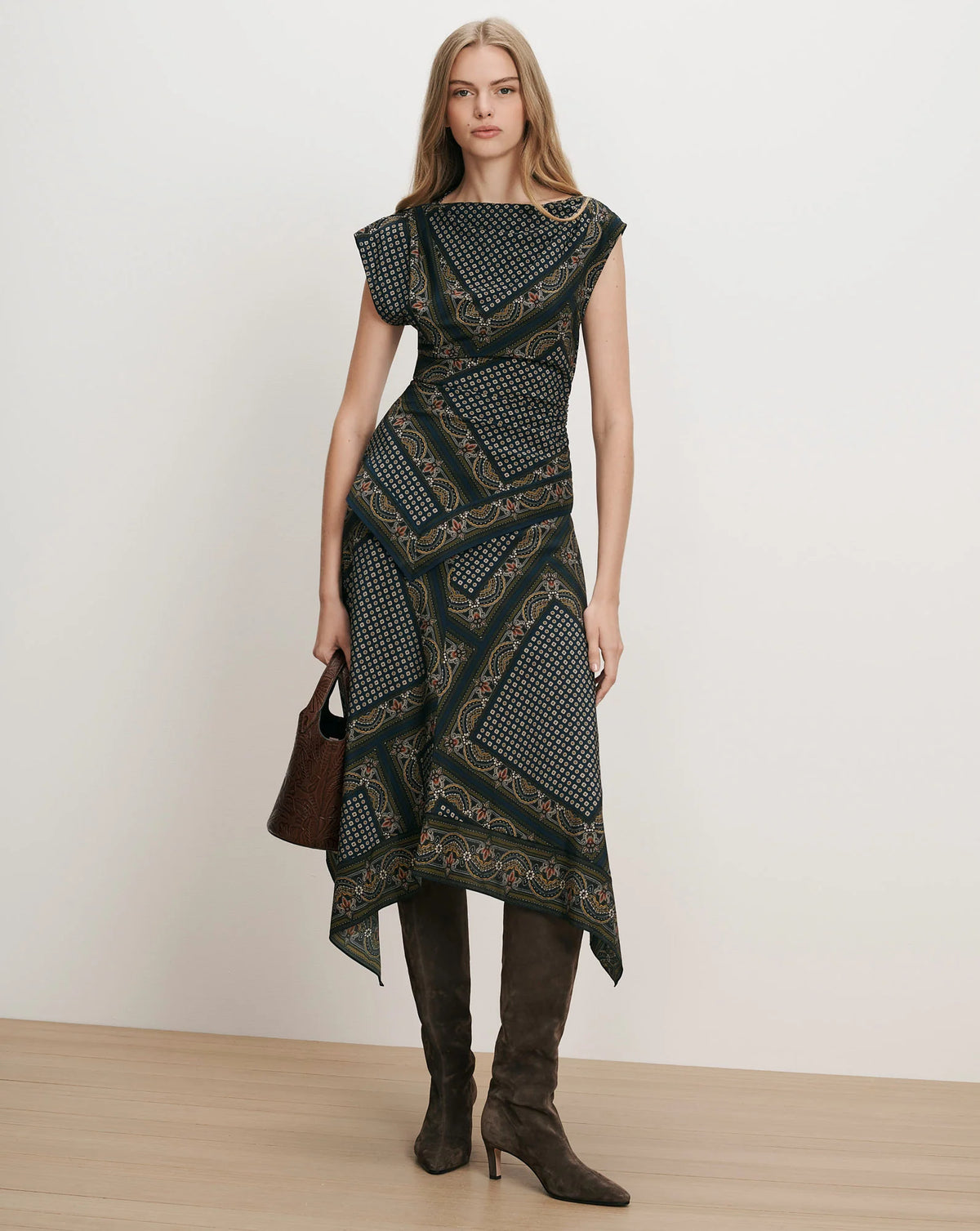 Veronica Beard Hartley Skirt Heritage Navy Multi