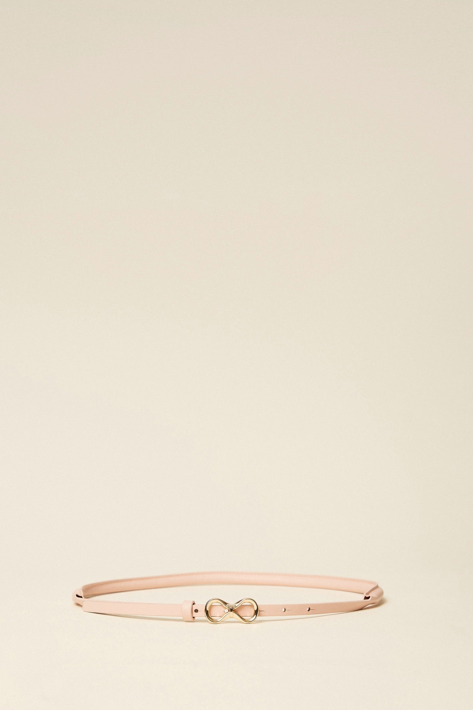 Twinset Leather Belt With Logo Buckle