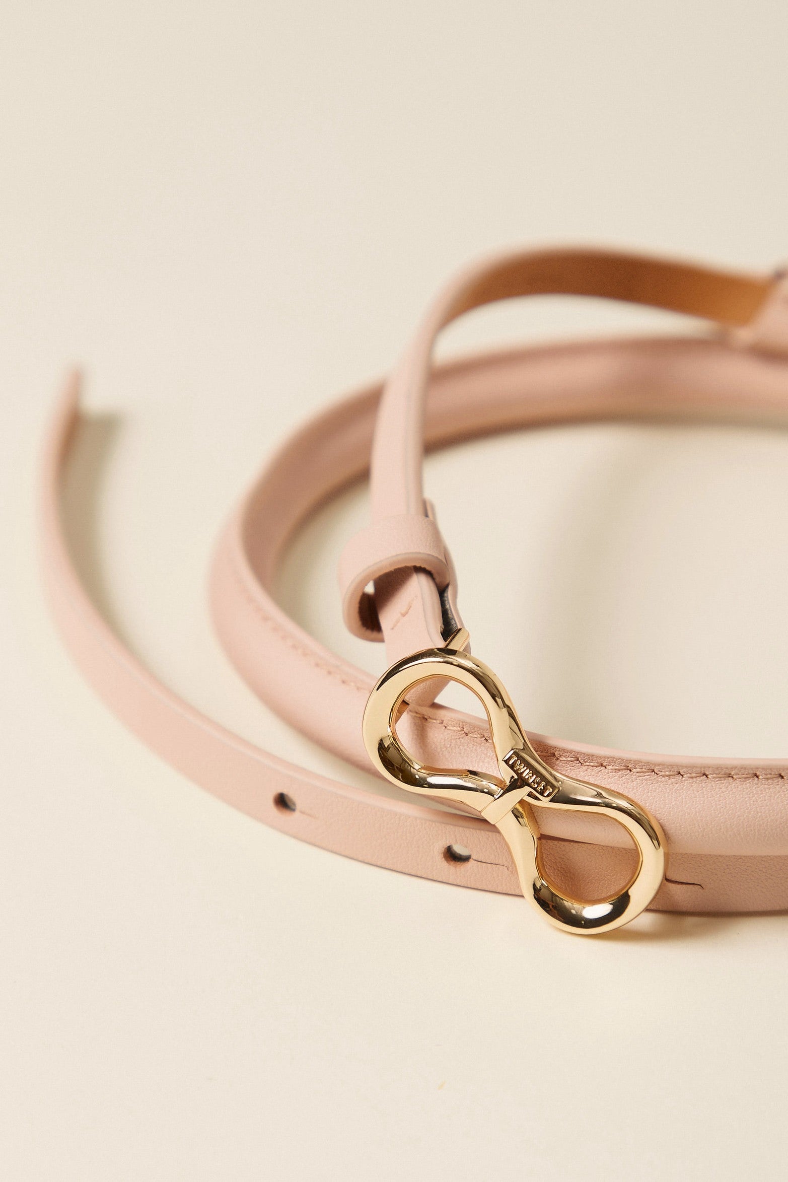 Twinset Leather Belt With Logo Buckle