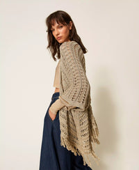 Twinset Crochet knit poncho