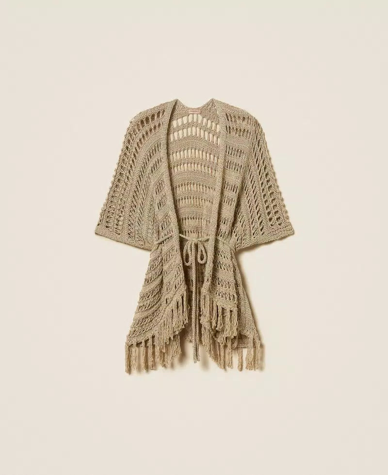 Twinset Crochet knit poncho