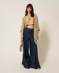 Twinset Crochet knit poncho