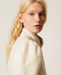 Twinset Bouclé Jacket With Sequins