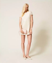 Twinset Short Bouclé Dress With Sequins