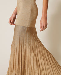 Twinset Long Knit Dress With Lurex